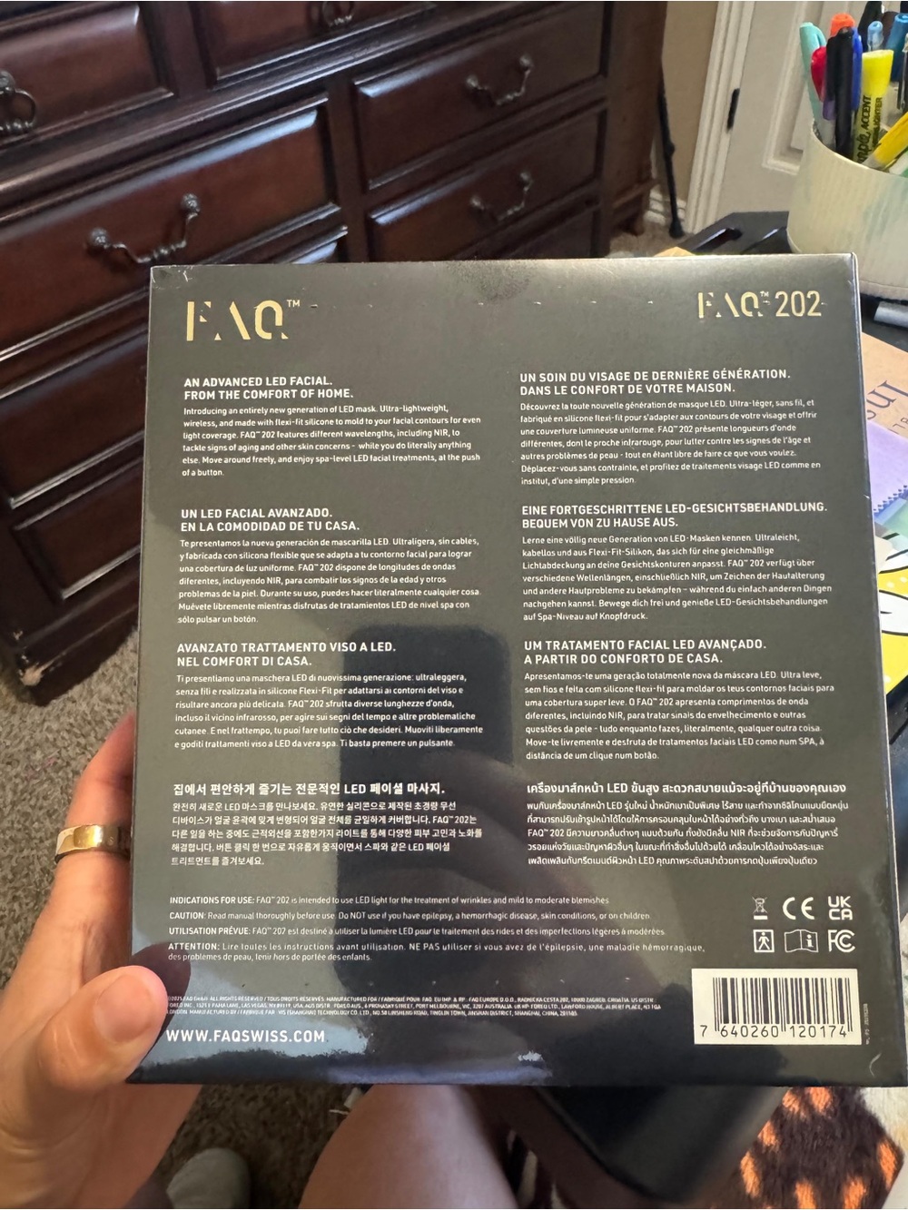 FAQ 202 Advanced LED Facial Device - Black